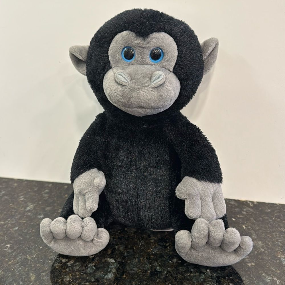 Melissa And Doug Monkey Baby Gorilla Chimpanzee Black Grey Plush Stuffed Animal
